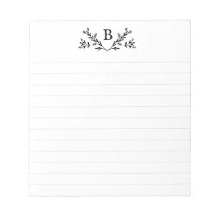 Monogramm-Notizblock mit Linien Notizblock