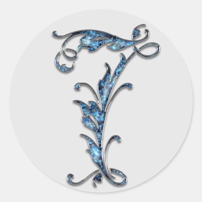 Monogramm Nummer 7 Aufkleber (Vorderseite)