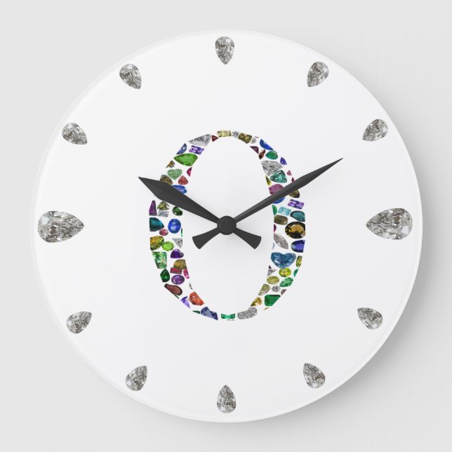 Monogramm 'O' Große Wanduhr (Vorderseite)