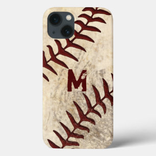 MONOGRAMM oder Jersey-ZAHL Baseball-Telefon-Kasten iPhone 13 Hülle