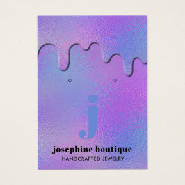 Monogramm-Ohrring-Anzeige für Tropfen von Iridesce