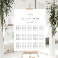 Monogramm Olivenblatt Hochzeit 15 Tafelsitzdiagram