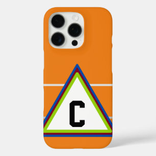 Monogramm Orange Grün Blau Geometrisch iPhone 16 Pro Hülle