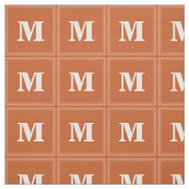 Monogramm orange stoff