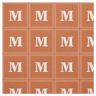Monogramm orange stoff