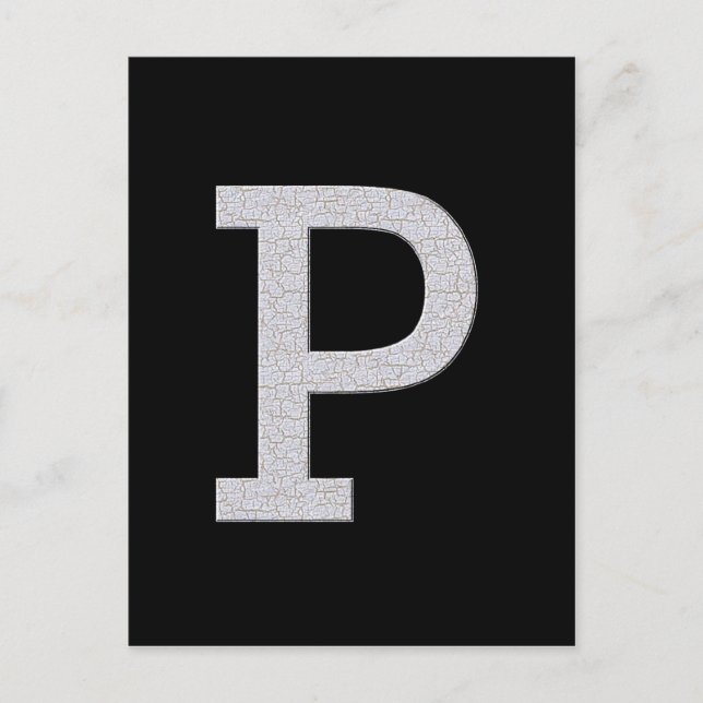 Monogramm P Postkarte (Vorderseite)