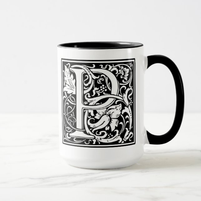 Monogramm-P-Tasse Tasse (Rechts)