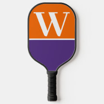 Monogramm-Paddel für Orange und Lila Uni