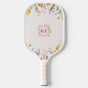 Monogramm-Paddel für wild lebende Blume Pickleball Schläger