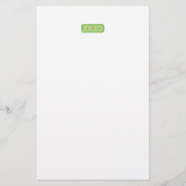 Monogramm-Papier mit Edelstein Briefpapier (Vorderseite)