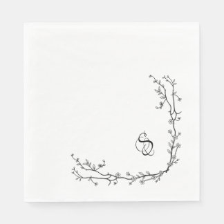 Monogramm-Papier-Servietten Serviette