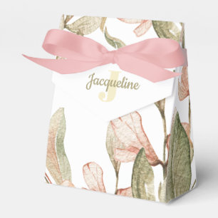 Monogramm Pastell Babyrosa Himmel Baby Blumen Desi Geschenkschachtel