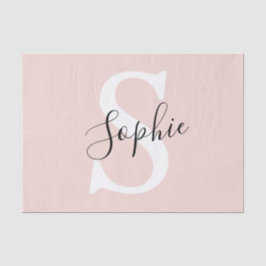 Monogramm Pastell mit Personalisiertem modernen Na Seidenpapier
