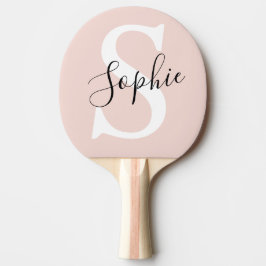 Monogramm Pastell mit Personalisiertem modernen Na Tischtennis Schläger