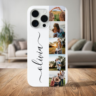 Monogramm Personalisiert 5 FotoCollage iPhone 15 Pro Max Hülle