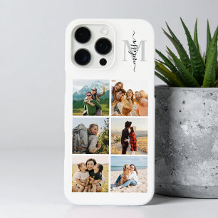 Monogramm Personalisiert 6 FotoCollage iPhone 16 Pro Max Hülle