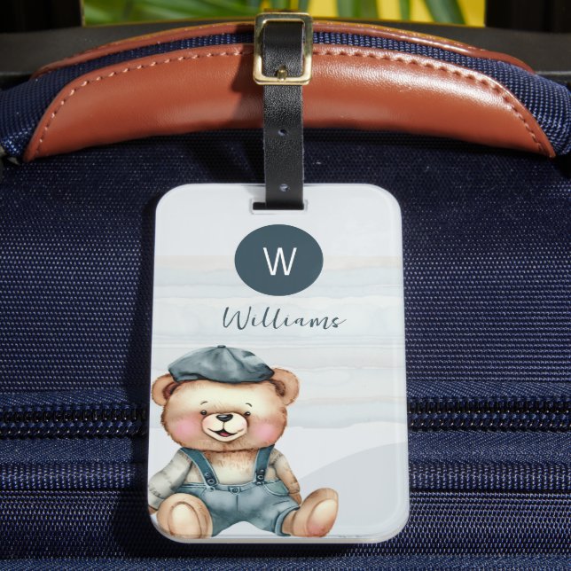 Monogramm Personalisiert Gepäckanhänger (Vorderseite Insitu 2)