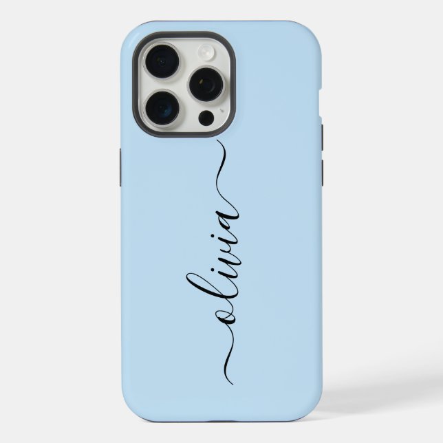 Monogramm personalisiert iPhone 15 pro max hülle (Rückseite)