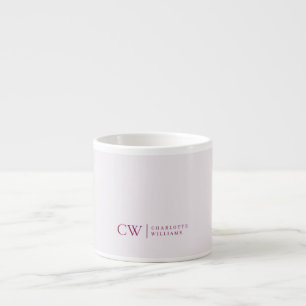 Monogramm Personalisiert rosa Initiale Espresso-Ta Espressotasse