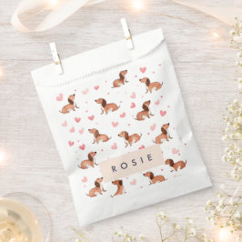 Monogramm Personalisierte Niedliche Dackel Dog Geschenktütchen