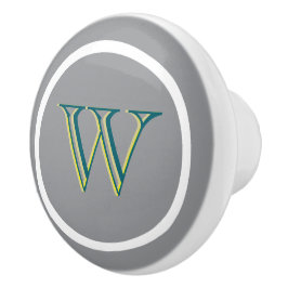 Monogramm personalisierte Schubladengriffe Knöpfe  Keramikknauf