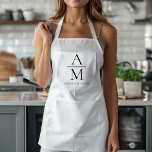 Monogramm Personalisierte Schürze<br><div class="desc">Kochen Sie stilvoll mit dieser Monogram Personalisierten Schürze. Diese Schürze mit einem eleganten Design und einem anpassbaren Monogramm fügt jeder Küche eine Touch von Eleganz hinzu. Er ist aus langlebigen und hochwertigen Materialien gefertigt und bietet Komfort und Schutz. Er eignet sich sowohl für Amateure als auch für berufliche Koch. Egal...</div>