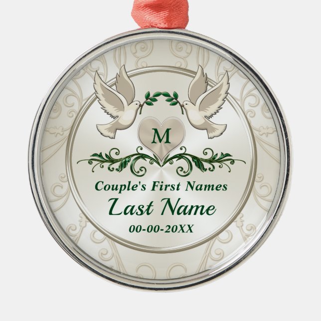 Monogramm, Personalisierte Weihnachtsschmuck (Vorne)