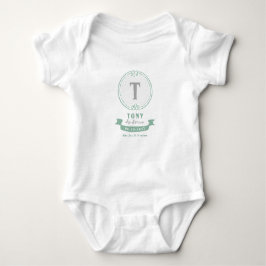 Monogramm personalisierter Babykeepsakes Baby Strampler
