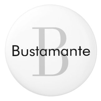 Monogramm-Personalisierter Druckknopf Keramikknauf