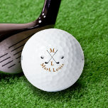 Monogramm/personalisiertes Logo Golfball<br><div class="desc">Golf ist ein Club- und Ballsport, bei dem Spieler verschiedene Schläger nutzen, um Bälle in einer Reihe von Löchern auf einem Platz in möglichst wenigen Schlägen zu schlagen. Das ist ein stilvolles und mit Monogramm Design, um Ihre Bälle zu identifizieren und zu unterscheiden... für diejenigen unter Ihnen, die süchtig nach...</div>