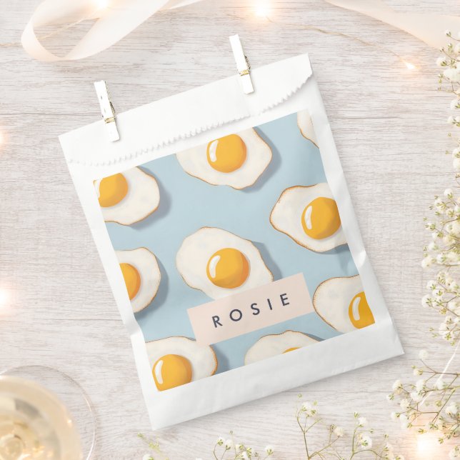 Monogramm Personalisiertes schräges Ei-Muster Geschenktütchen (Ausgeschnitten)