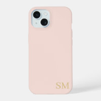 Monogramm Pfirsich Gold Minimalistische Initialen