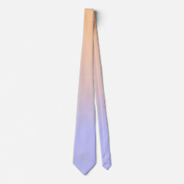 Monogramm Pfirsichfarben Lila Ombre verblasst Krawatte
