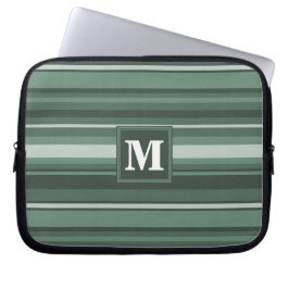 Monogramm Phalelgrün Laptopschutzhülle