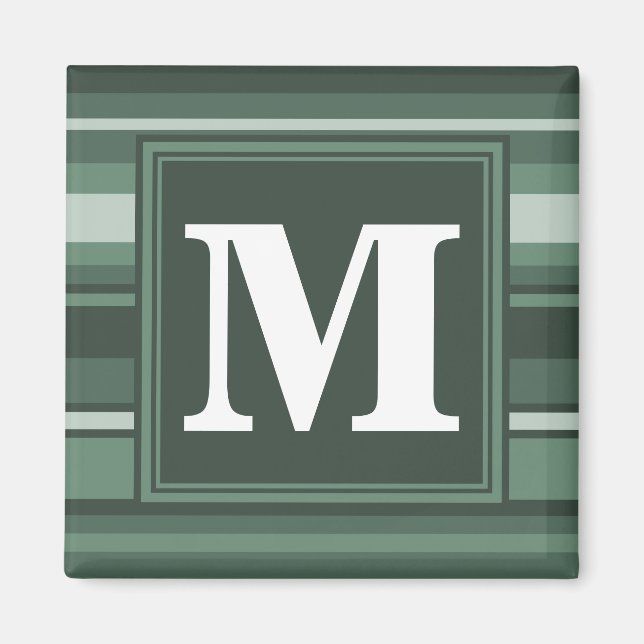 Monogramm Phalelgrün Magnet (Vorne)