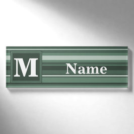 Monogramm Phalelgrün Namenschild