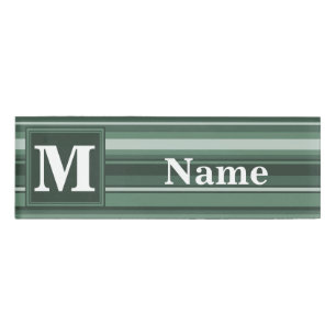 Monogramm Phalelgrün Namenschild