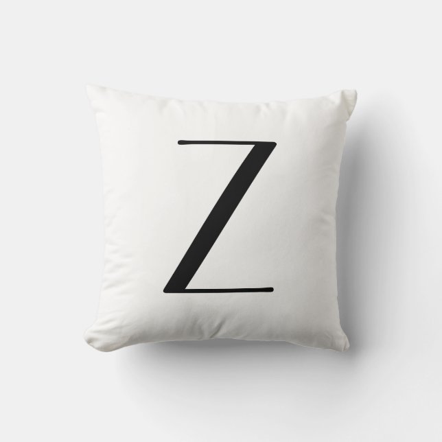 Monogramm Pillows Buchstaben Z Kissen (Vorderseite)