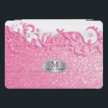 Monogramm Pink-Glitzer und Blumenkohl-Wirbel iPad Pro Cover<br><div class="desc">Monogram iPad Cover ist für Sie bereit, um Ihre Wünsche anzupassen. ⭐ Dieses Produkt ist zu 100% anpassbar. *****Klicken Sie auf KURZE SCHALTFLÄCHE, um den Text hinzuzufügen, zu löschen, zu verschieben, zu verändern, umzudrehen, zu drehen, etc... alle Grafiken oder Texte oder benutzen Sie die Füllfelder. ⭐ 99% meiner Designs in...</div>