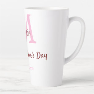 Monogramm Pink-Name der Mutter am Tag Milchtasse