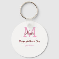 Monogramm Pink-Name der Mutter am Tag