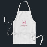 Monogramm Pink-Name der Mutter am Tag Schürze<br><div class="desc">schönes Design</div>