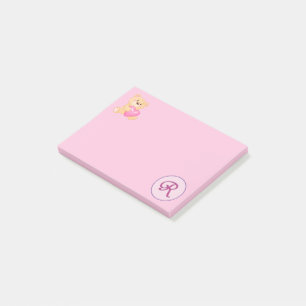 Monogramm Pink R Post-it Klebezettel
