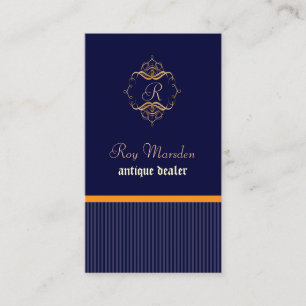 Monogramm+pinstripes/DIY Hintergrund Visitenkarte
