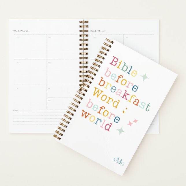 Monogramm-Planer für die Bibellover, biblisch Planer (Anzeige)