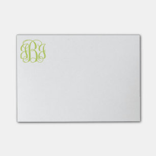 Monogramm-Post-Itanmerkungen Post-it Klebezettel