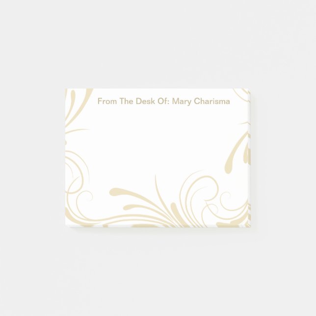 Monogramm-Posten-Anmerkungen Post-it Klebezettel (Vorderseite)