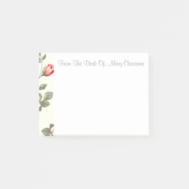 Monogramm-Posten-Anmerkungen Post-it Klebezettel (Vorderseite)