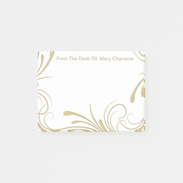 Monogramm-Posten-Anmerkungen Post-it Klebezettel (Vorderseite)