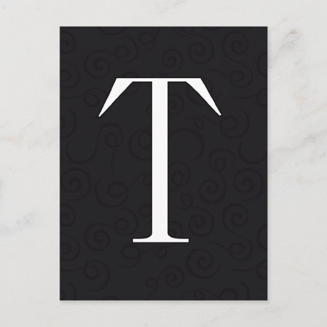 Monogramm Postkarte (Vorderseite)